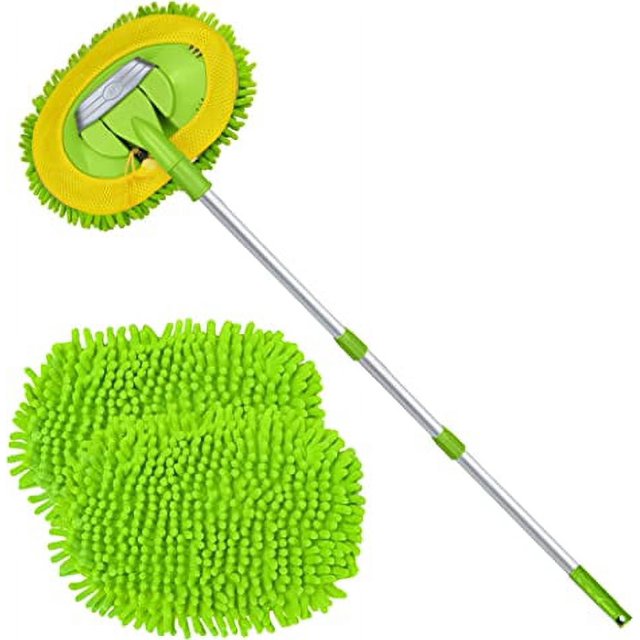 Tidy Monster Microfiber Car Wash Brush Mop Kit Mitt Sponge with Long