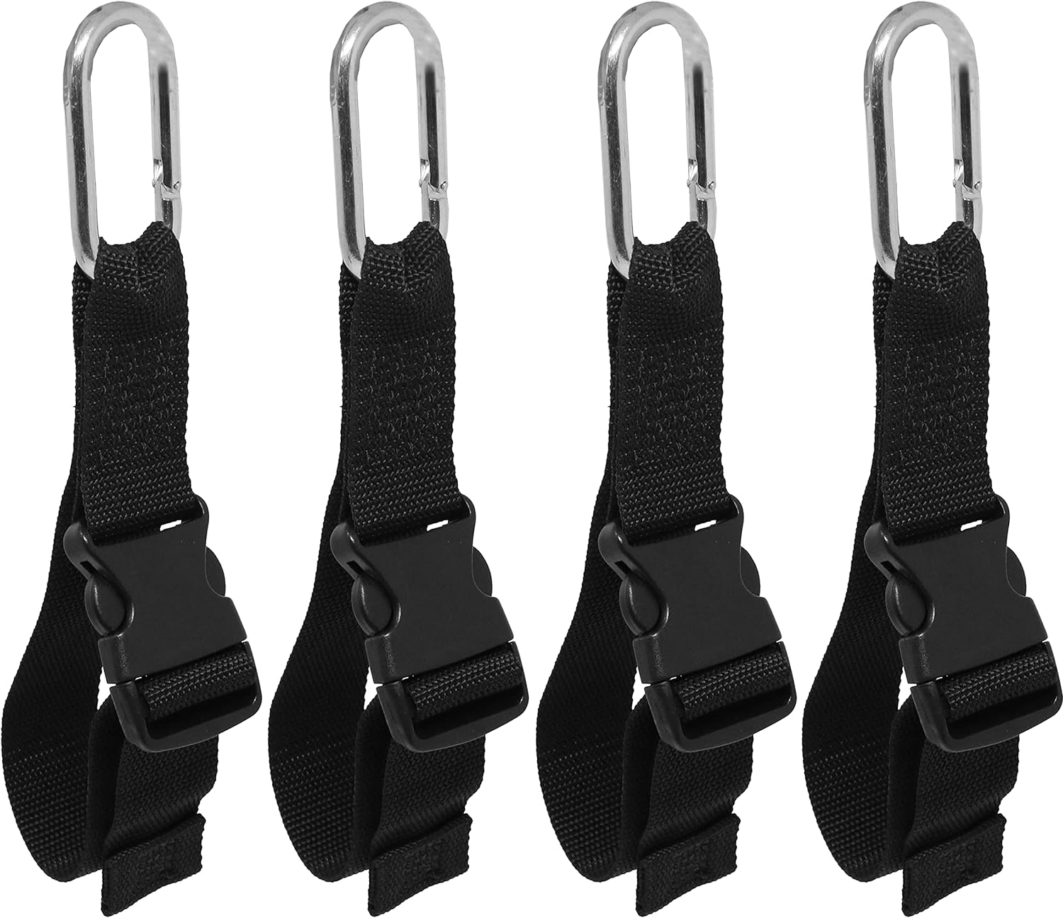 Tidy Tight Utility 1 Ft 4 Pack Oval Carabiner Clip On One End Single Tidy Tight Utility 1 Ft 4 Pack Oval Carabiner Clip On One End Single
