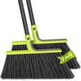 thumbnail image 1 of TidyBliss 2 Packs Outdoor Broom Heavy Duty, 56 inches Tall Angle Brush (Green), 1 of 9