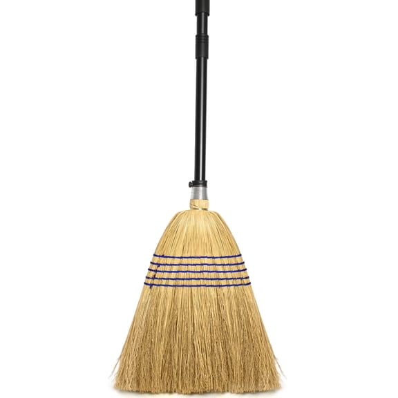 TidyBliss Corn Straw Broom Heavy Duty with 59 inches Long Handle