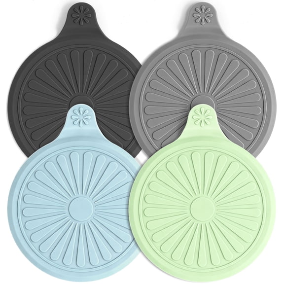 TidyBliss Bathtub Drain Stopper 4 Pack, 5.1" Silicone Bath Tub Flat Suction Cover
