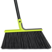 TidyBliss 14.2" Outdoor Broom Heavy Duty, 56 inches Tall Angle Brush Green