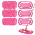 thumbnail image 1 of TidyBliss Reusable Microfiber Mop Pads 6 Pack Compatible with Sweeper (Pink), 1 of 9