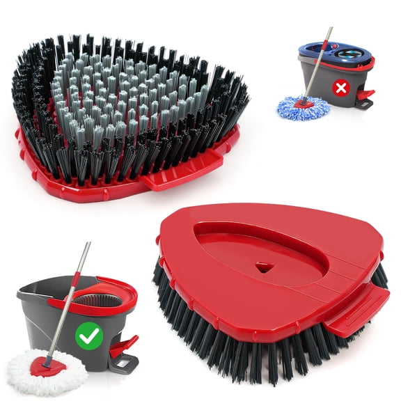 TidyBliss Scrub Brush Attachments 2 PCS for EasyWring 1 Tank Spin Mop System