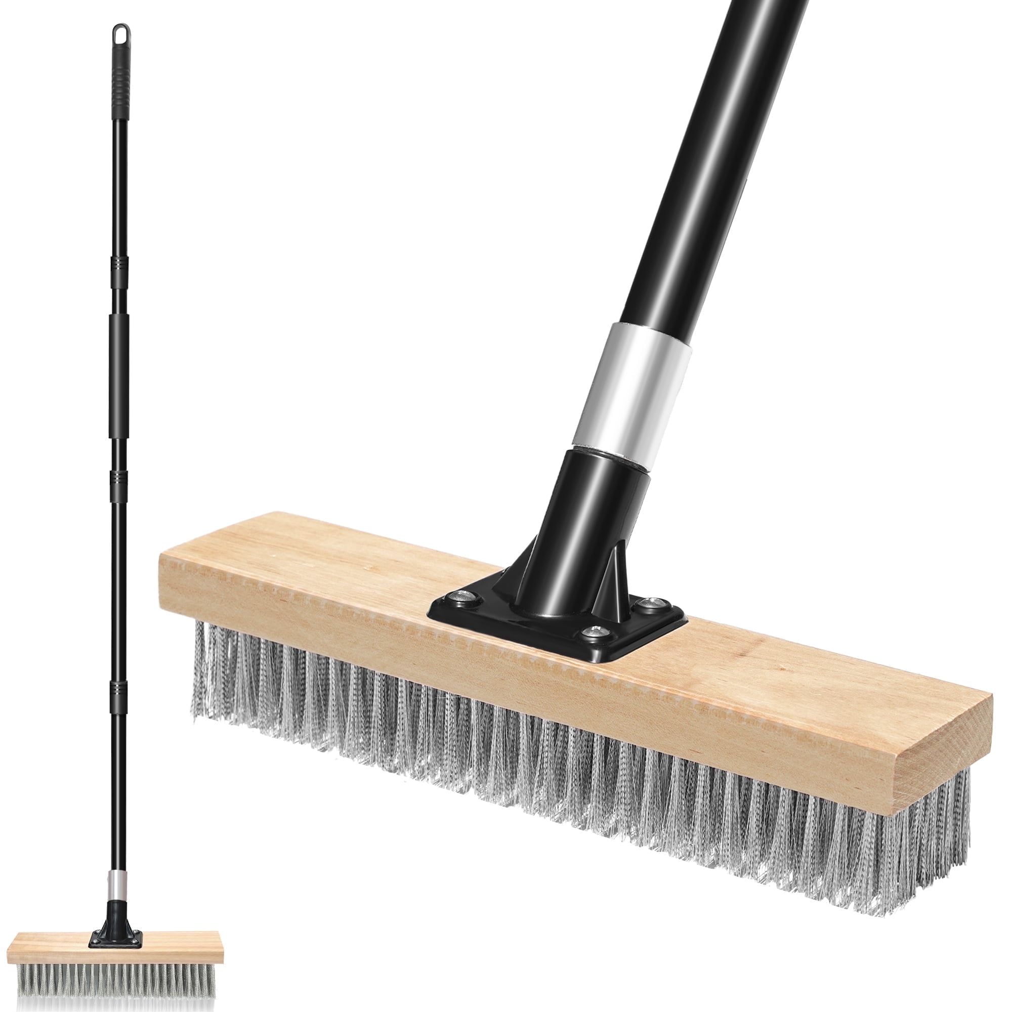 TidyBliss Stainless Steel Wire Scrub Brush with Long Handle - Walmart.com