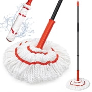 TidyBliss Self Wringing Twist Mop for Floor Cleaning Orange