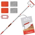 thumbnail image 1 of TidyBliss Baseboard Cleaner Tool, Wall Mop with 55.9" Long Handle (Red), 1 of 9