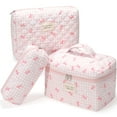 thumbnail image 1 of LazySpin 3 Piece Makeup Bag Set Mini, Small & Large Cosmetic Bags, 1 of 9
