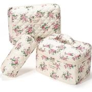 Delamu Makeup Bag Set, Travel Cases for Women, Cute Zipper Makeup Pouch,Makeup bag organizer 3 Pcs