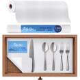 thumbnail image 1 of TidyUps Shelf Liner, Solid White, 10.75 x 6 in, Non-Slip Drawer and Cabinet Liner, 2 Pack, 1 of 8