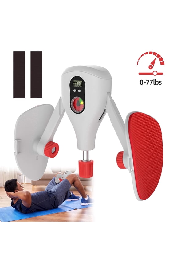 Thigh Trainer 0-77 lbs Adjustable Resistance, Kegel Exerciser Pelvic Floor Muscle with Fixed Leg Straps, Inner Thigh Exerciser for Women Men, Gray