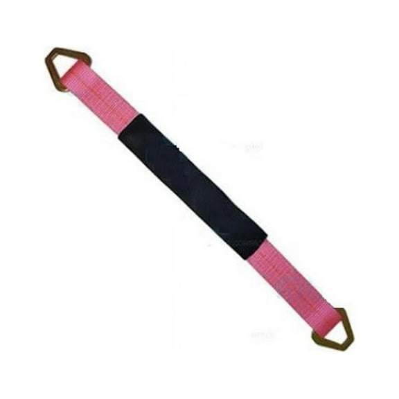 Tie 4 Safe 2 x 48 in. Axle Straps with Abrasive Sleeve & Delta Ring - Pink - 8 Piece