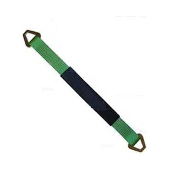 Tie 4 Safe 2 x 72 in. Axle Straps with Abrasive Sleeve & Delta Ring - Green - 2 Piece