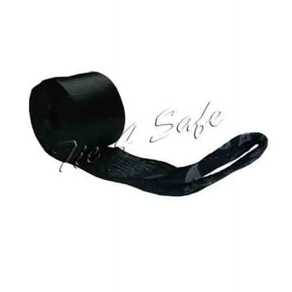 Tie 4 Safe  4 in. x 30 ft. Winch Straps with Loop End, Black - 2 Piece