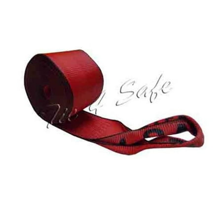 Tie 4 Safe 4 in. x 30 ft. Winch Straps with Loop End, Red - 2 Piece