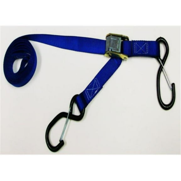 Tie 4 Safe CT02-606-W2NK-2P-Blue 1 in. x 6 ft. Utility Tie Down Strap With Keeper