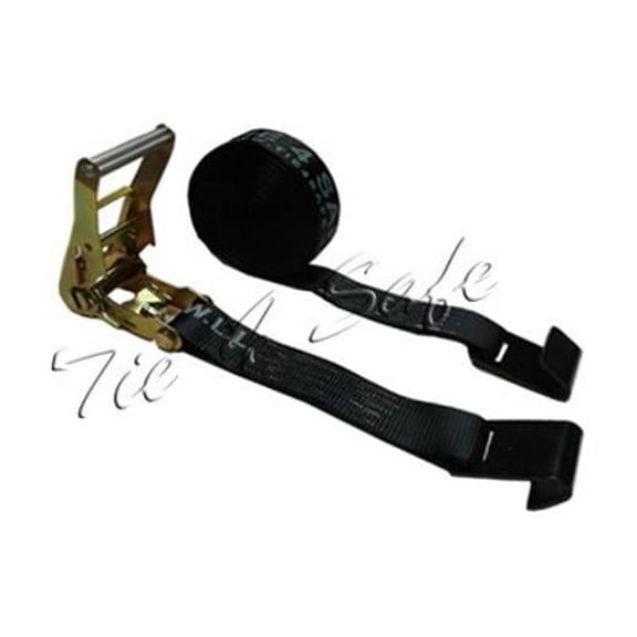 Tie 4 Safe RT04C-530-W5-BL-10 2 in. x 30 ft. Ratchet Tie Downs with J-Wire Hooks - Black, 10 Piece