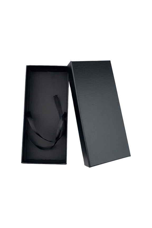 Men Tie And Bow Tie Storage Organizer Elegant Necktie Holder With Pocket Square Compartment Home Accessory For Closet Organization, Black