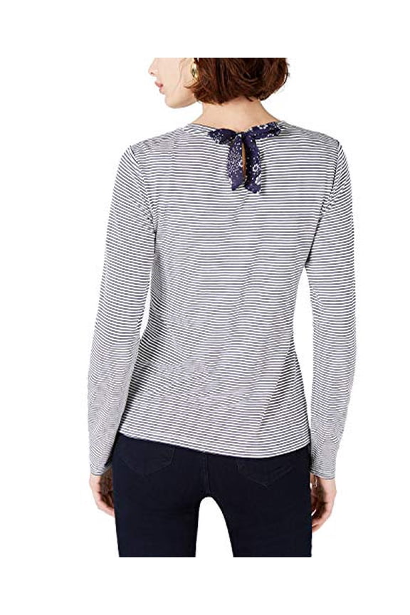 Tie-Back Top Blu Notte Combo M