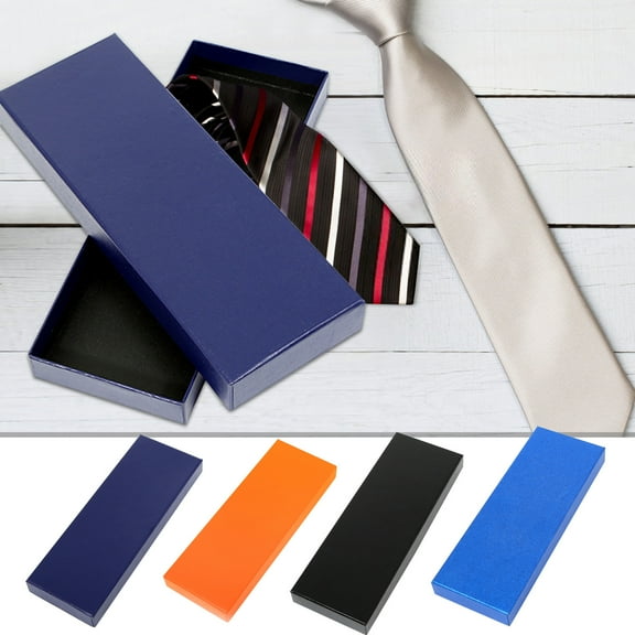 Tie & Belt Gift Box Rectangular Rigid Packaging Case for Scarf & Jewelry Storage,Men's Fashion Accessory Organizer