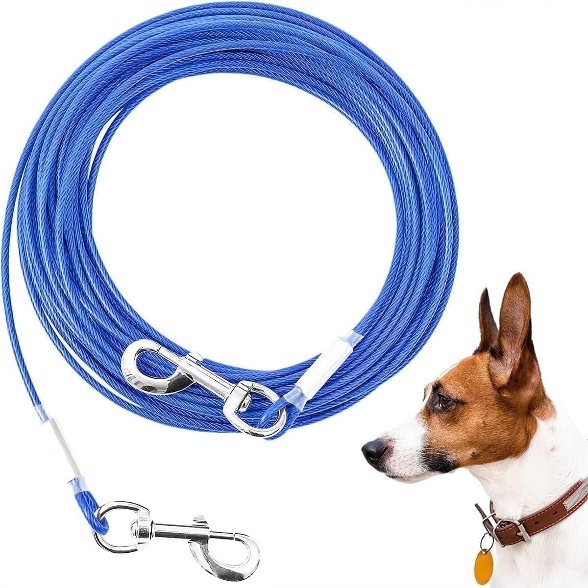 Mi PupJoy Tie Out Cable for Dogs,30FT Dog Leads with Swivel Hook ,Heavy  Duty Tie Out Cable for Large Dogs up to 125lbs,Durable Runner Tether Line  for Outdoor,Yard - Walmart.com