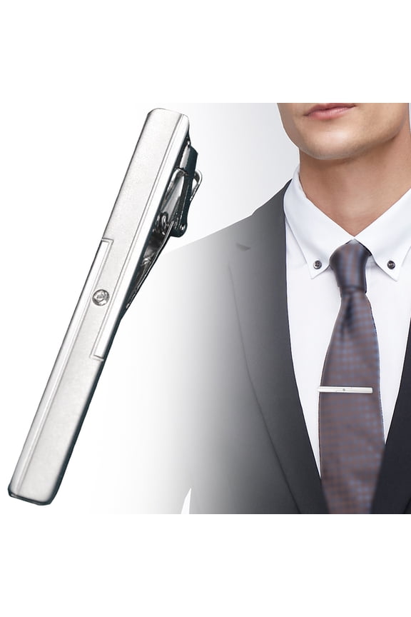 Tie Clip for Men, Heavy Duty Necktie Bar Pinch Clips for Regular Ties Wedding Business Valentine's Day Father's Day Anniversary, 1 Pcs, 2.36x0.78x0.19"