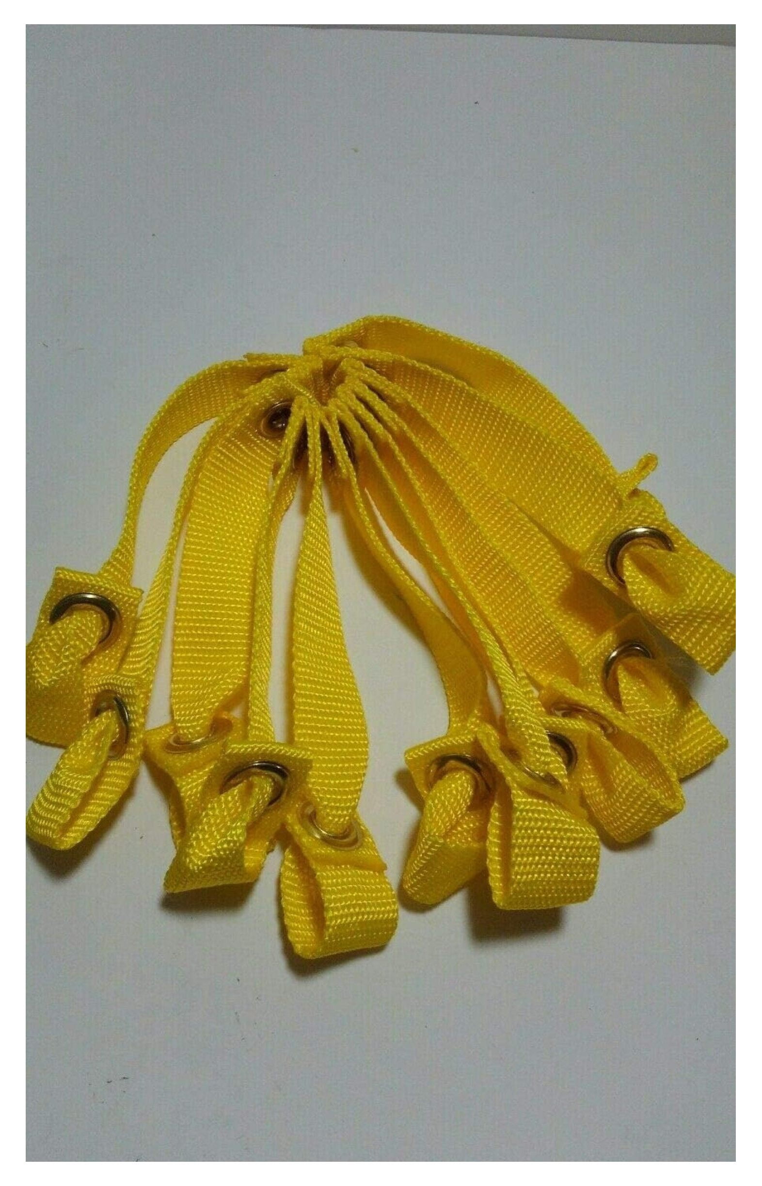 SATINIOR 24-Pack Yellow Nylon Tie Cord Hitches – Chicken Leash For Poultry, Game Fowl, Heavy-Duty