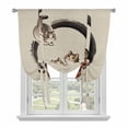 thumbnail image 1 of Tie Up Curtains for Windows Lucky Cat Valance Adjustable Balloon Curtain Cute Japanese Style Linen Tie Up Shades for Kitchen Living Room Bedroom Privacy Curtain Drape 34x45 Inch, 1 of 9
