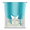 thumbnail image 1 of Tie Up Curtains for Windows Ombre Turquoise Valance Adjustable Balloon Curtain Gradient Color Tie Up Shades for Kitchen Living Room Bedroom Privacy Curtain Drape 34x45 Inch, 1 of 9