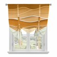 thumbnail image 1 of Tie Up Curtains for Windows Yellow Beach Waves Valance Adjustable Balloon Curtain Abstract Water Lines Tie Up Shades for Kitchen Living Room Bedroom Privacy Curtain Drape 34x45 Inch, 1 of 9
