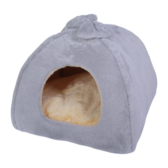 Tie Decor Pet Round Cuddle Dog Bed Closed for Nest Warm Snuggery Burrow Blanket Removable for Dogs and Cats Supp