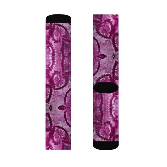 Tie Die Heart Strange and Cozy Crew socks (M)