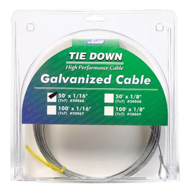 Tie Down Eng 50066 PreCut Galvanized Cable 50 ft.