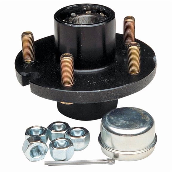 Tie Down Engineering 81060 Wheel Hub Kit - 4-Stud with 1" Inner/Outer Bearings, Painted, 1250 lbs. Capacity