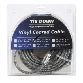 Tie Down Engineering Vinyl Coated Galvanized Steel 1/4 in. D X 30 ft. L Aircraft Cable