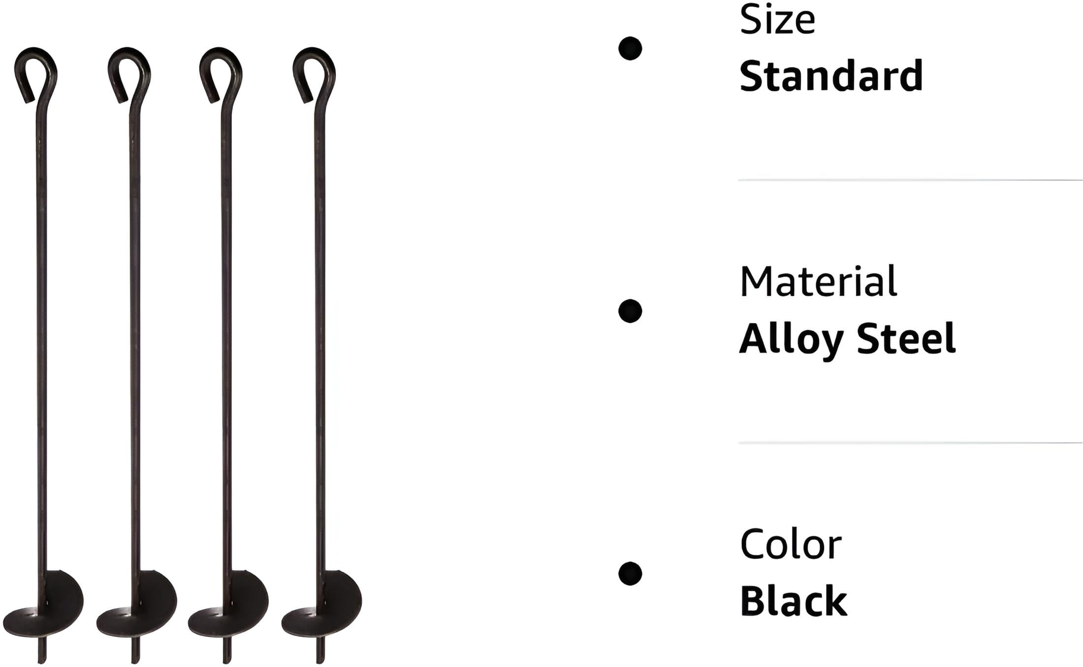 Black Stainless Steel Eye Anchor Kit for Outdoor Structures