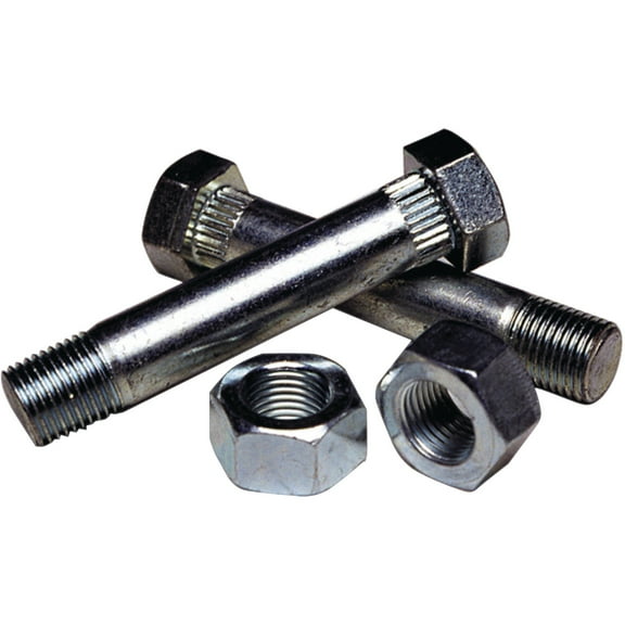 Tie Down Engineering Fluted Zinc Plated Shackle Bolts with Nuts For Use with Spring Hanger Brackets, 2pk