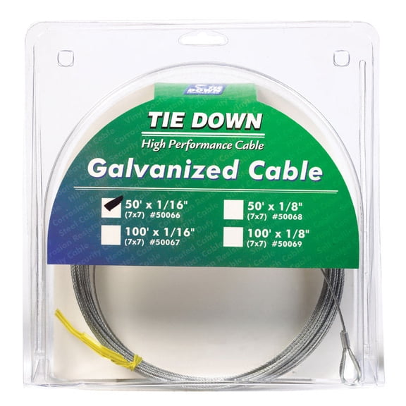 Tie Down Engineering Galvanized Galvanized Steel 1/16 in. D X 50 ft. L Aircraft Cable