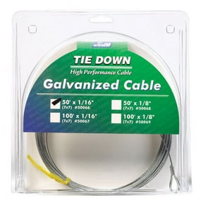 Tie Down Engineering Galvanized Galvanized Steel 1/16 in. D X 50 ft. L Aircraft Cable