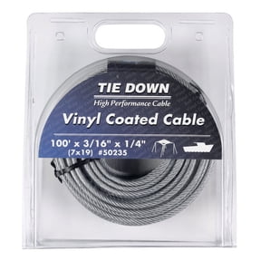 Tie Down Engineering Vinyl Coated Galvanized Steel 3/16 in. D X 100 ft. L Aircraft Cable