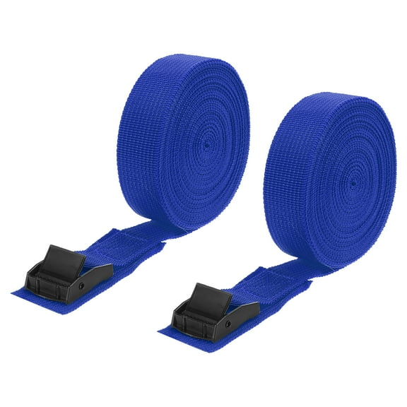 Tie Down Straps, 2Pcs Adjustable Buckle Lashing Straps, 600x2.5cm Cinch Strap (Dark Blue)