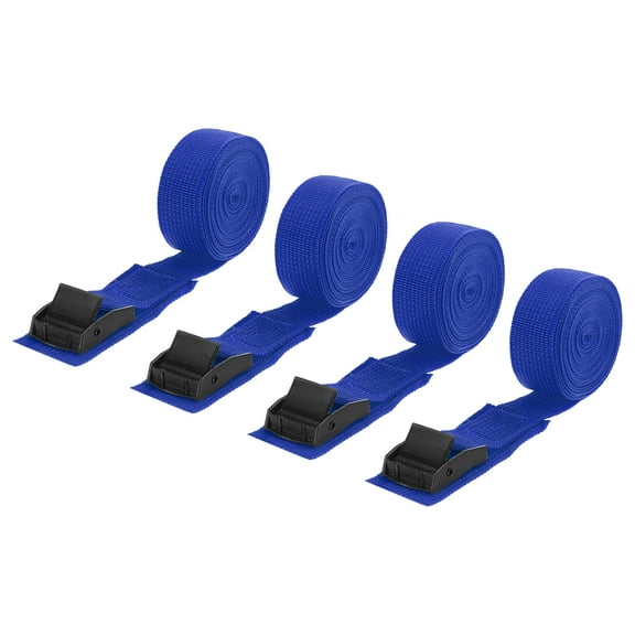 Tie Down Straps, 4Pcs Adjustable Buckle Lashing Straps, 300x2.5cm Cinch Strap (Dark Blue)