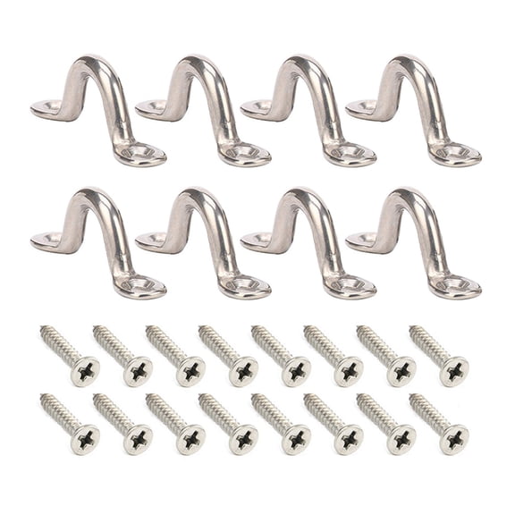 Tie Down for Kayak Canoe Rigging Kayak Deck Loop with Screws Stainless Steel Eye Straps Pad Eye Tie Down Anchors Point