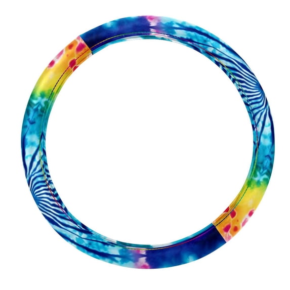 Tie Dye 14.5 Inch Printing PVC Leather Auto Accessories Steering Wheel Covers Car Wheel Covers Steering Wheel Cover