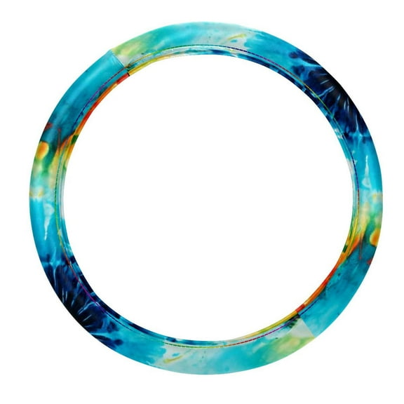 Tie Dye 14.5 Inch Printing PVC Leather Car Wheel Cover Auto Accessories