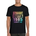 thumbnail image 1 of Tie Dye 40th Birthday Straight Outta 1985 Retro Forty Bday T-Shirt, for men & women, up to size 5XL, 1 of 3