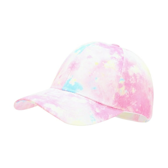Tie Dye Adjustable Snapback Hat for Men Women Unisex 3D Printed Baseball Cap Summer Outdoor Sun Lightweight Breathable