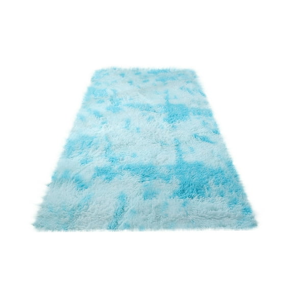 Tie-Dye Area Rug for Living Room & Bedroom, Super Soft Suede with Non-Slip Base, Machine Washable Polyester Carpet, Modern Nordic Style for Floor Decor, 50x160cm Home Mat