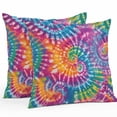 thumbnail image 1 of Tie-Dye Art Outdoor Pillow Covers Pack of 2 Watercolor Colorful Ethnic Style Abstract Art Dyeing Waterproof Throw Pillow Covers Decorative Cushion Cases for Patio Garden Tent Balcony Couch 24x24 inch, 1 of 8