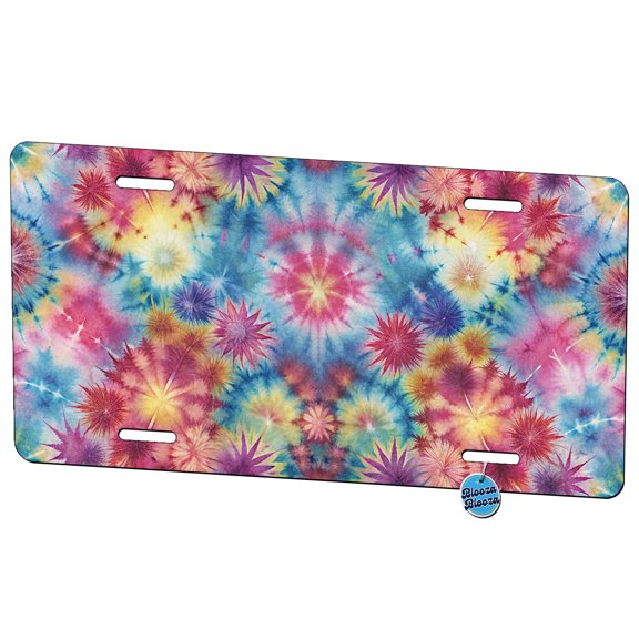 Tie Dye Background Metal Novelty License Plate
